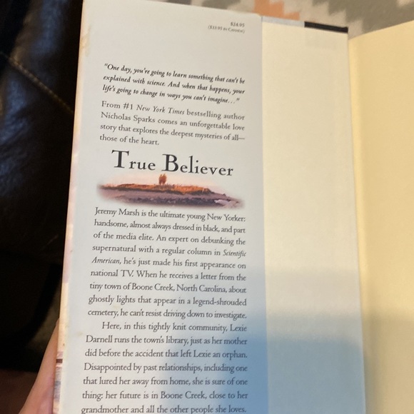 Nicholas Sparks True Believer Book - Picture 2 of 2